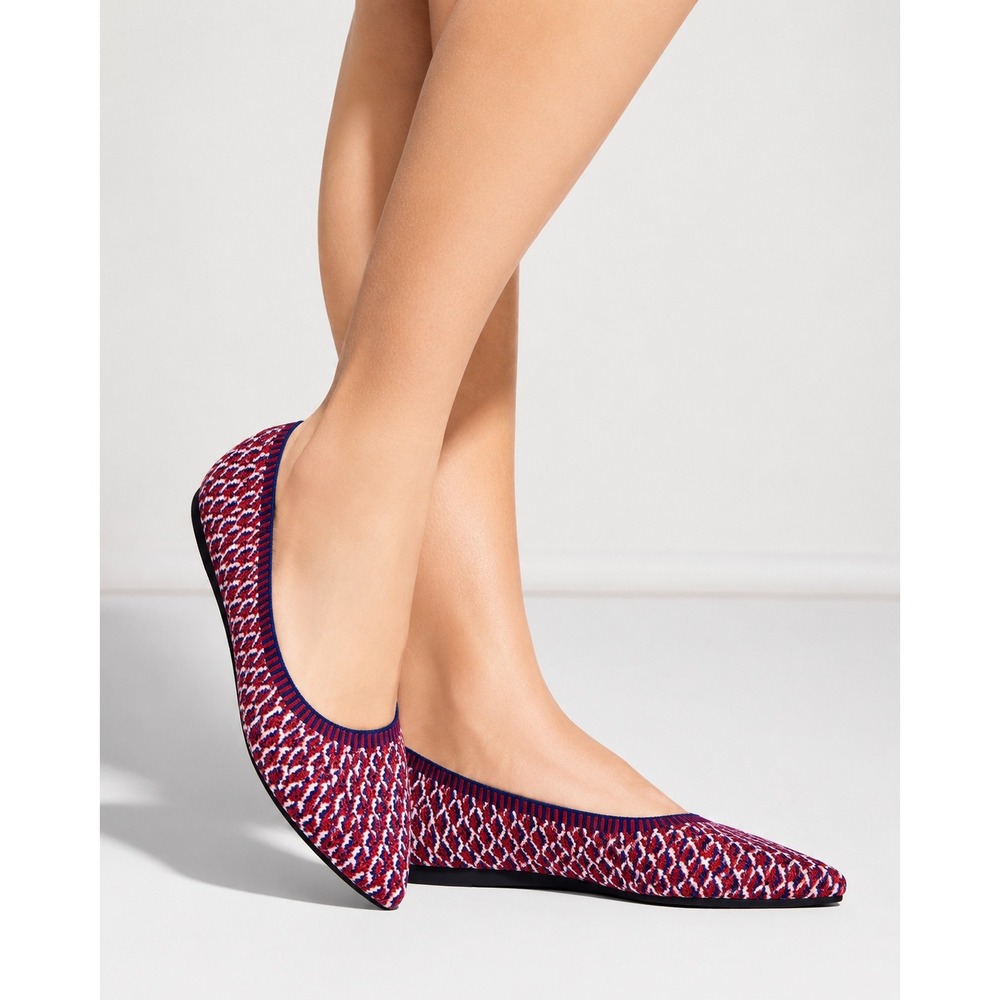 VIVAIA Pink Waves Knit Ballet Flats - Size EU 38.5 / US 7.5 / NWT